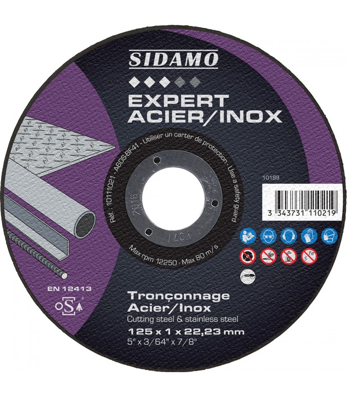 Disque a Tronconner Inox DIAM 125 X 0.8 X 22 - Déporté- XP